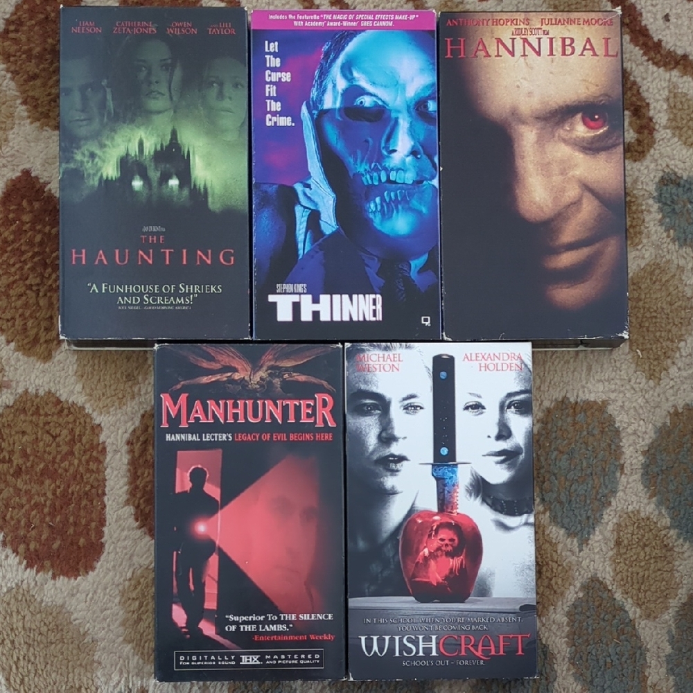 Bundle Of 5 Horror VHS Tapes Tested